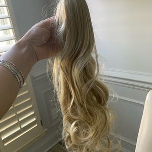 Hair extension, along with clips